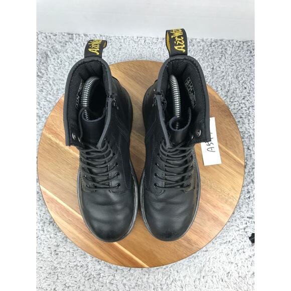 Dr. Martens 1460 J Black Leather Lace Up Casual Lifestyle Daily Boots Womens 5 - Picture 8 of 15